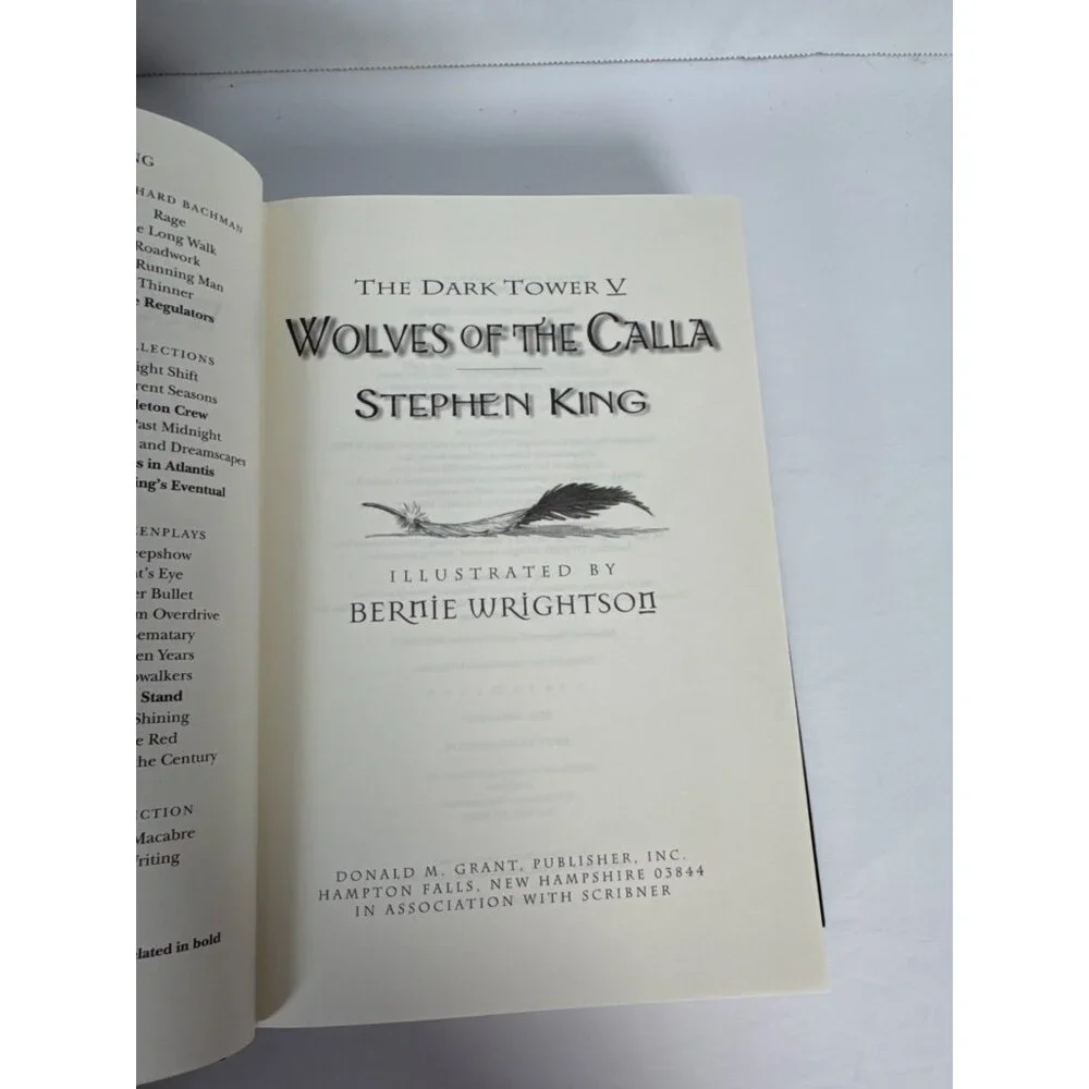 Stephen King Wolves of the‎ Calla Dark Tower V HC First Trade Edition 2003